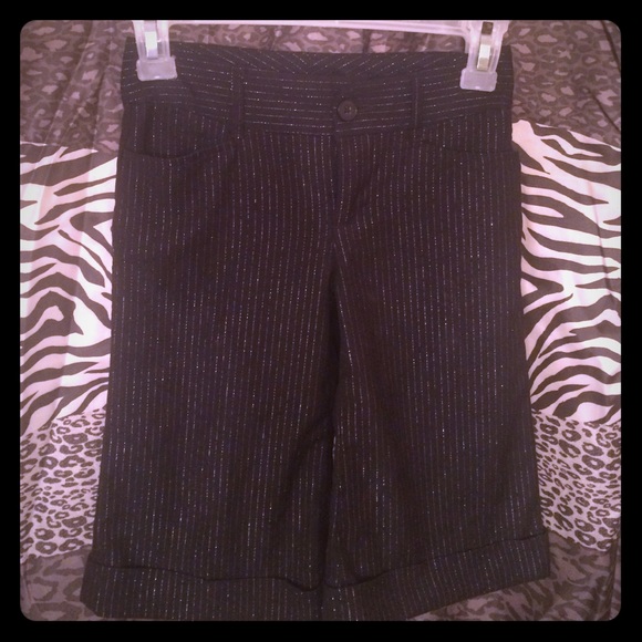Girls pinstripe dress capris