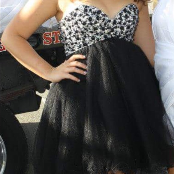 Strapless Homecoming Dress:Night Moves BEST OFFER