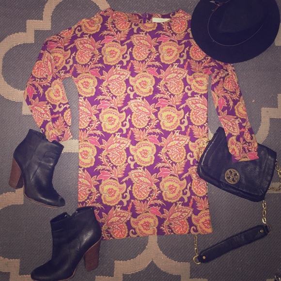 Loft paisley shift dress