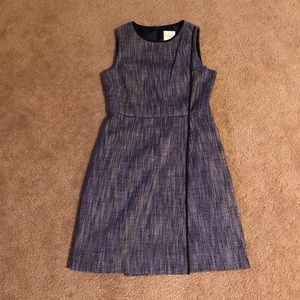 j. Crew suiting navy tweed dress