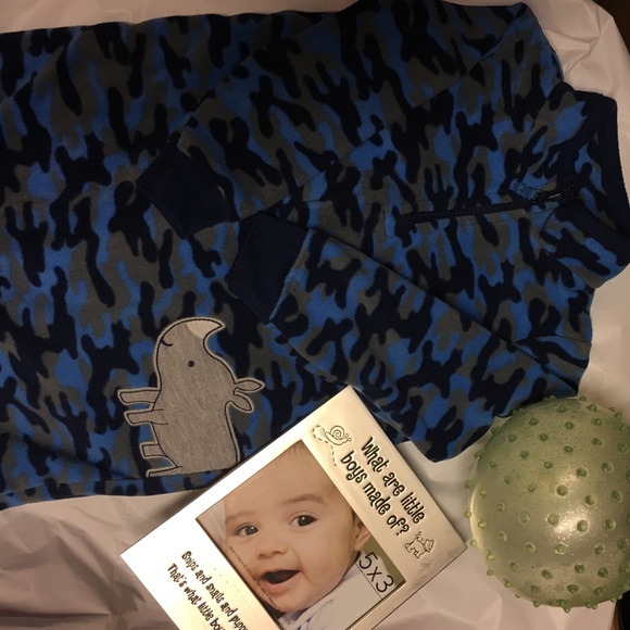 Carters blue camo fleece sleeper
