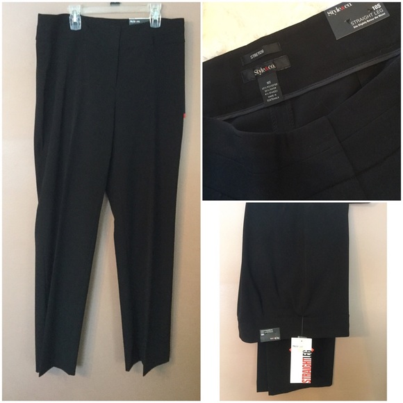 Style & Co. Black Straight Leg Slacks