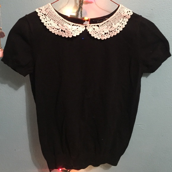 lace collard shirt