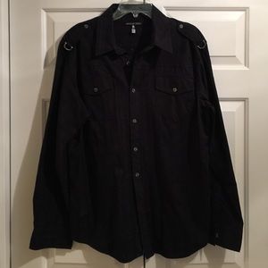 Men's Black Affliction Shirt with Cross sz X-Large