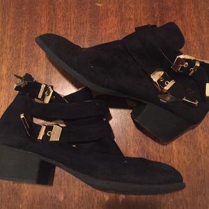 Black Buckle Booties