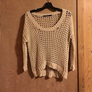 Kensie Loose Knit Cropped Sweater