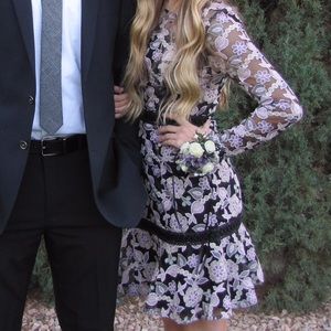 Asos lace ruffle dress