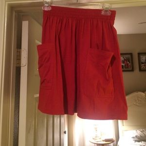 Burnt orange American apparel skirt
