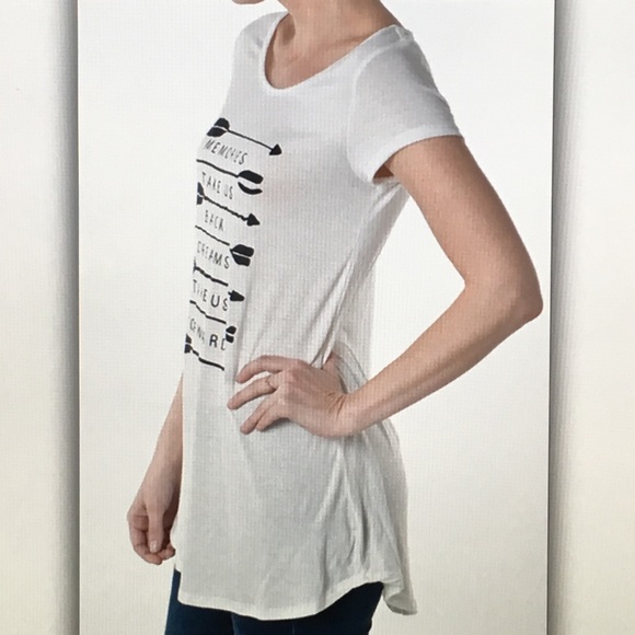 🦄White arrows🦄memories cuffed lightweight tee - Picture 2 of 4