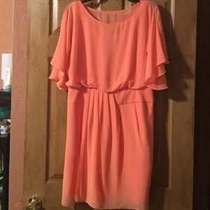 Coral Gianni Bini chiffon dress