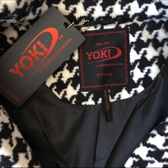 Yoki Outerwear Collection Houndstooth Coat NWT - Picture 2 of 5