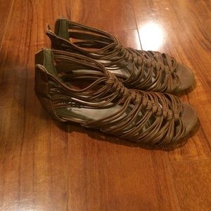 Brown strappy sandals