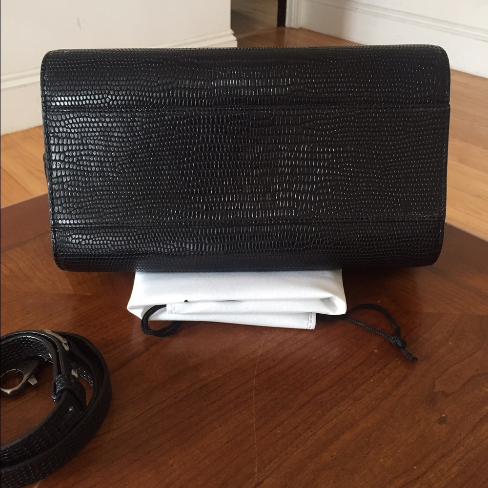 NWT ALEXANDER WANG Black Lizard Embossed Pelican - Picture 6 of 8