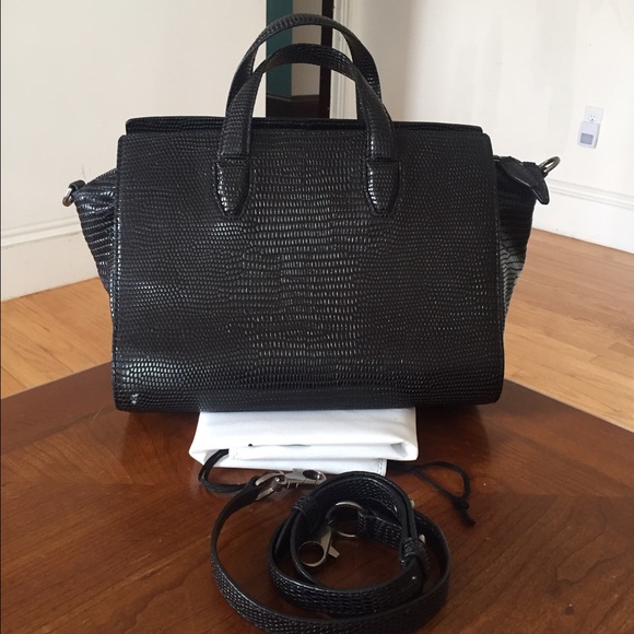 NWT ALEXANDER WANG Black Lizard Embossed Pelican - Picture 4 of 8