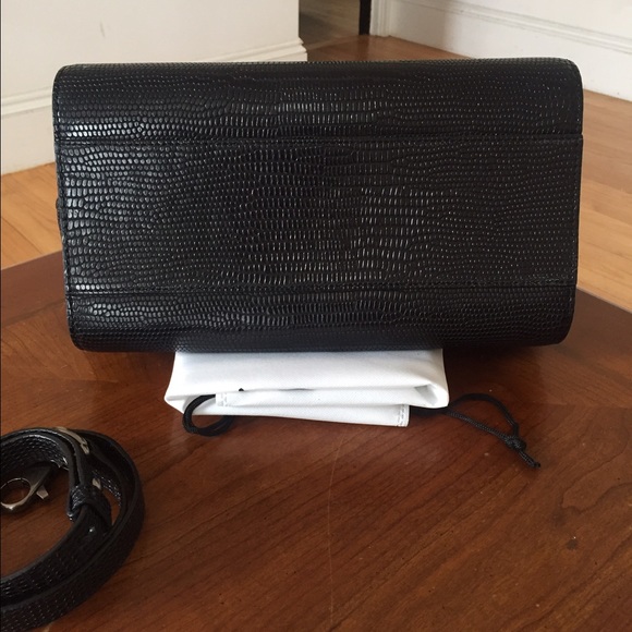 NWT ALEXANDER WANG Black Lizard Embossed Pelican - Picture 6 of 8