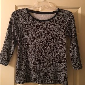 Talbots Top-3/4 sleeve. 60% cotton/40% poly.
