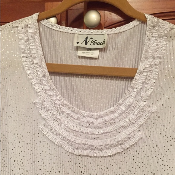 Silk Christmassy white  pullover