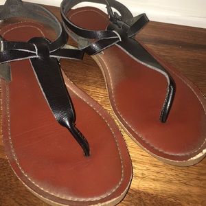 Aldo Black Flat Sandals