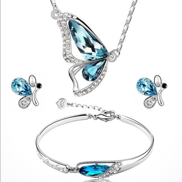 2016 New Butterfly Jewelry Crystal Set