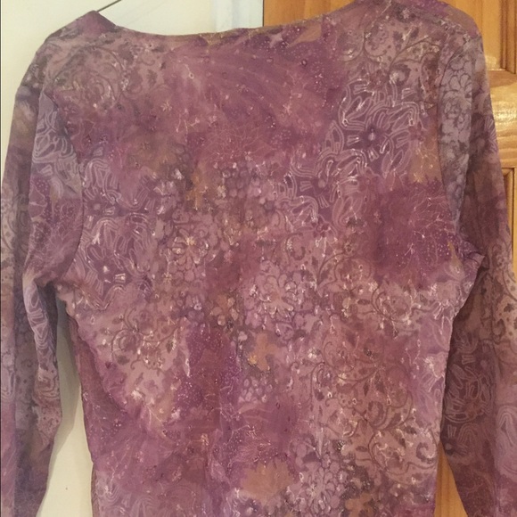 🎀Multi-Colored V-Neck Blouse Size XL - Picture 4 of 4