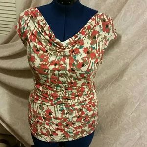 DAISY FUENTES SHIRT W/RUCHING