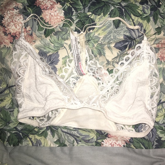 free people bralette// white small