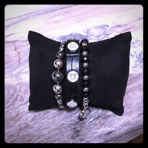 Rustic cuff bracelet set