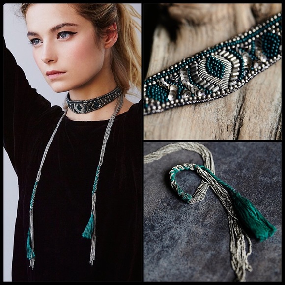 Free People Jewelry - FREE PEOPLE ✌🏼️ Anoki Choker - Green NWT