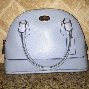 Light blue mini Coach purse