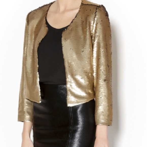 Gold sequin blazer