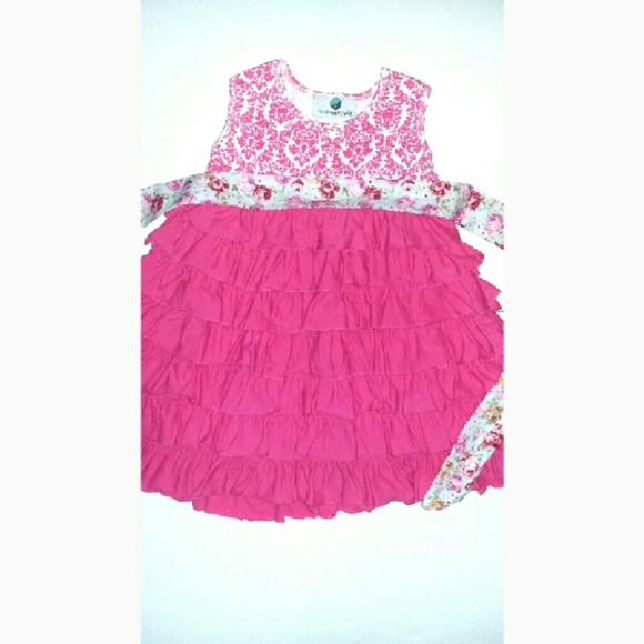 🚨Flash Sale Boutique Pink & white Layered Top Set - Picture 4 of 5