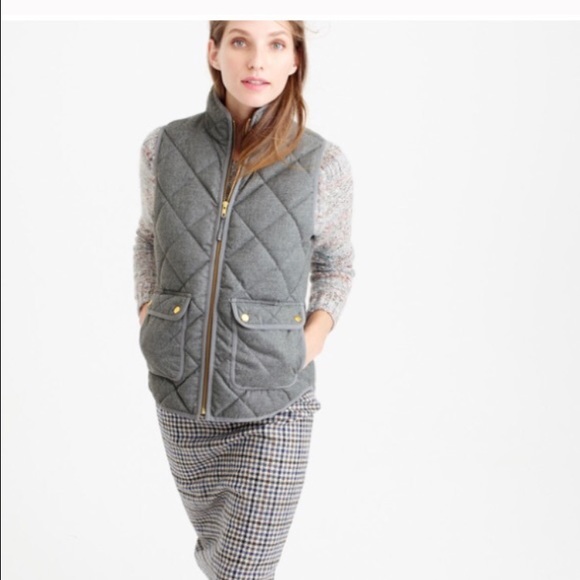 J crew quilted excursion flannel vest