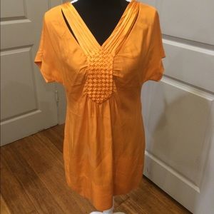 Banana Republic orange silk dress. Worn once.