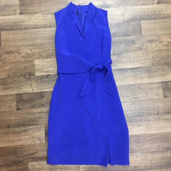 Calvin Klein Dress Sleeveless Faux Wrap