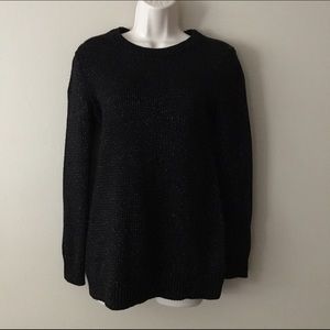 Gap Maternity Black Sweater with Silver Sparkles