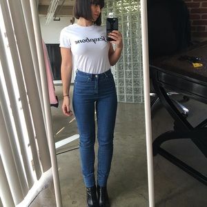 NWOT L'école Des Femmes High Waisted Skinny Jeans