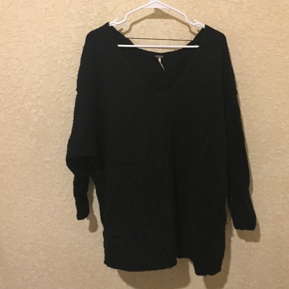 Free People Fuzzy Long Sweater