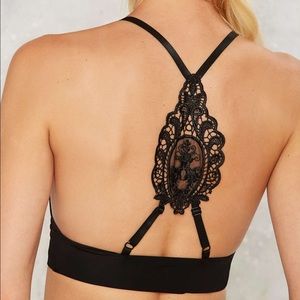 Lavish Alice Black Appliqué Bralette