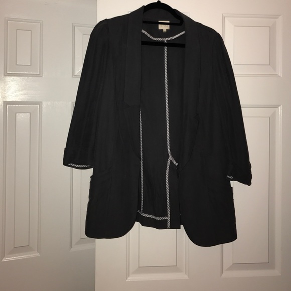 Anthropologie grey blazer