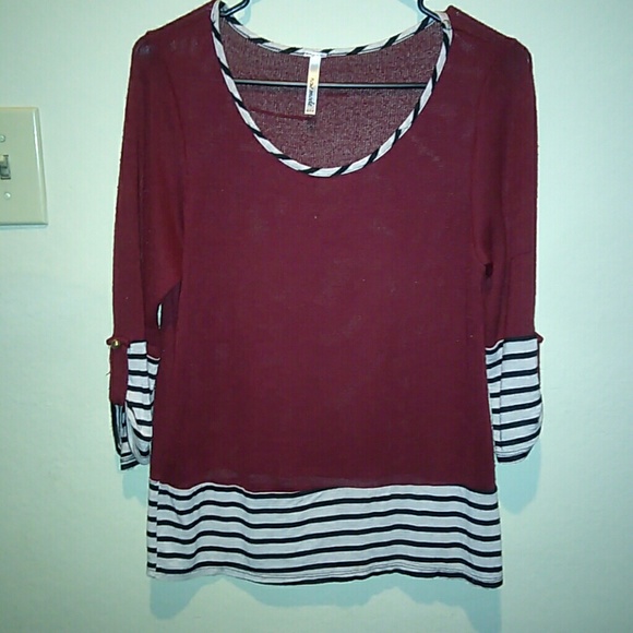 Burgundy woven top