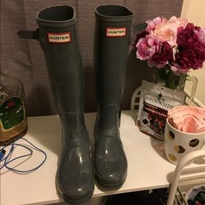 Hunter Boots- Gray size 7