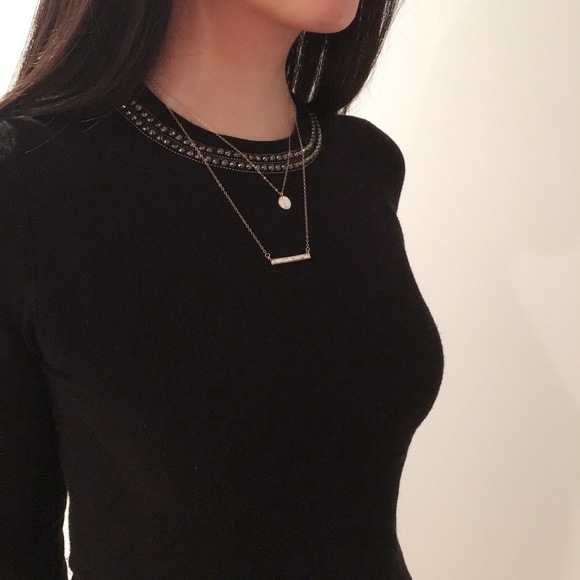 White howlite marble coin gold filled necklace - Picture 3 of 4