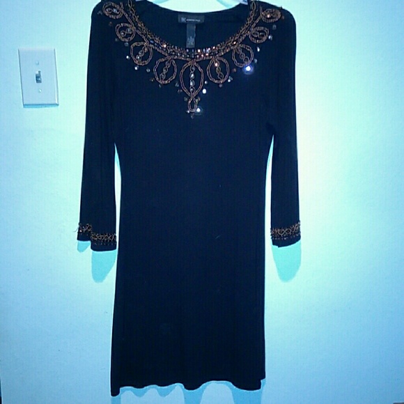 LBD with bronze embellishments