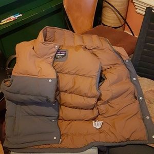 Patagonia goose down zip/snap up vest
