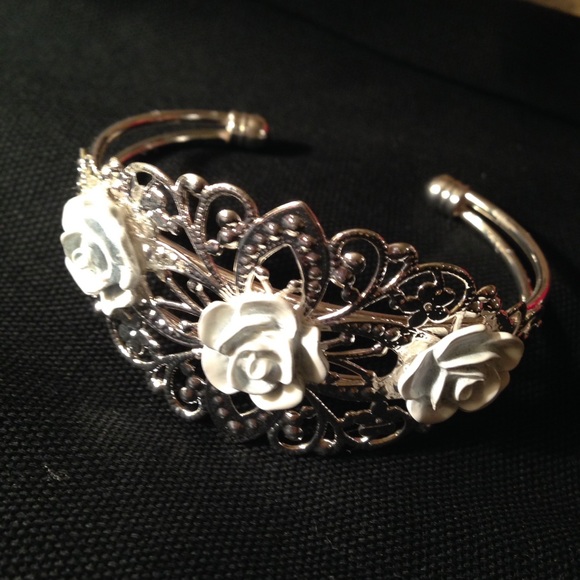 White Rosebud Cuffs