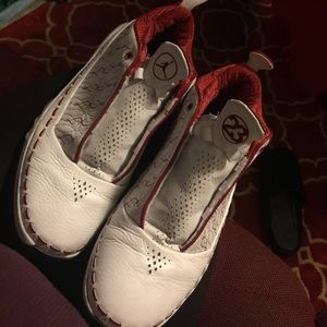 Red & white Jordan's