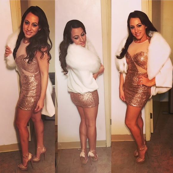 Sequin rose dress