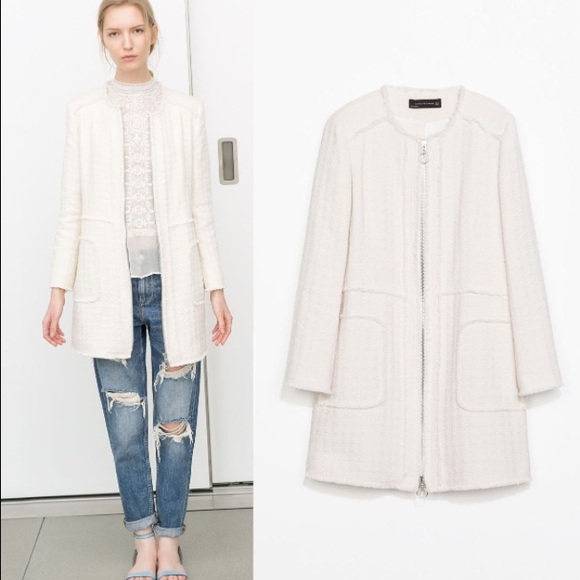 cream jackets zara