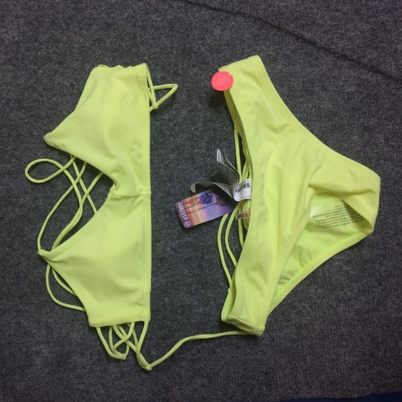 Neon yellow forever 21 bikini