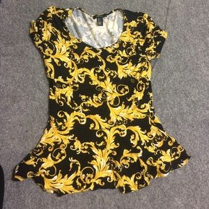 Lightly worn peplum forever 21 top